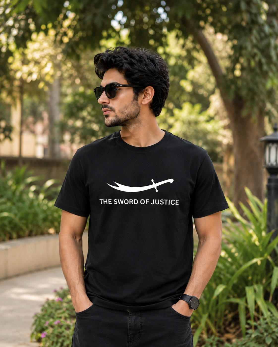 The Sword of Justice Black T-Shirt